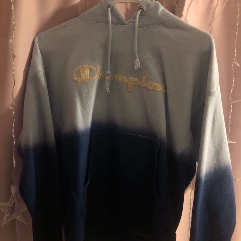 Blue ombré champion hoodie